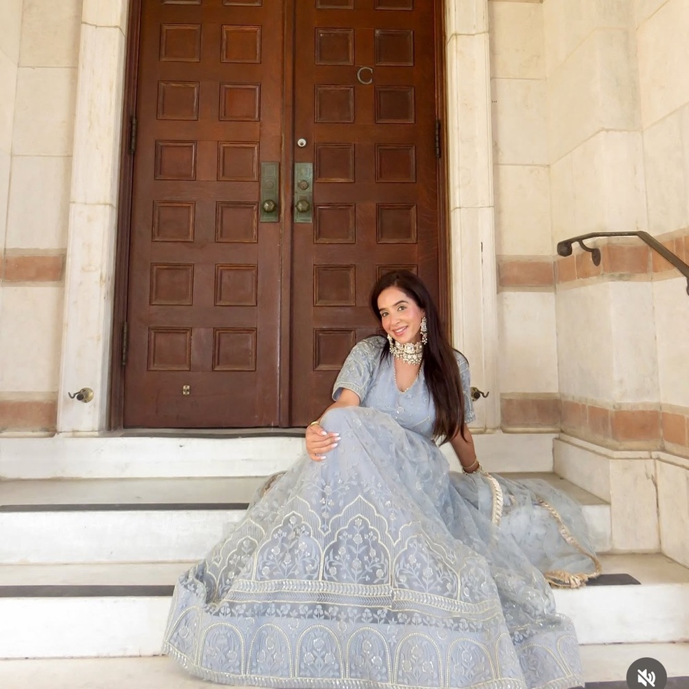Elegant Women's Slate Blue Lehenga set